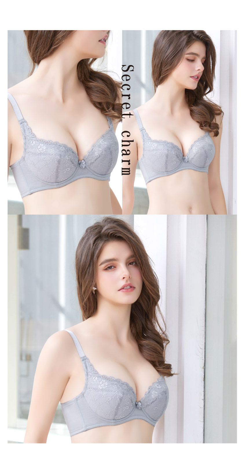 祕密花園．綻放 低腰三角褲(銀灰色)