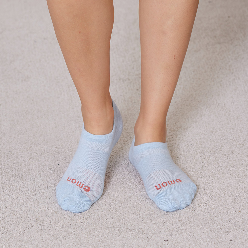 MIT台灣製 隱形 涼爽 純棉機能襪(水)