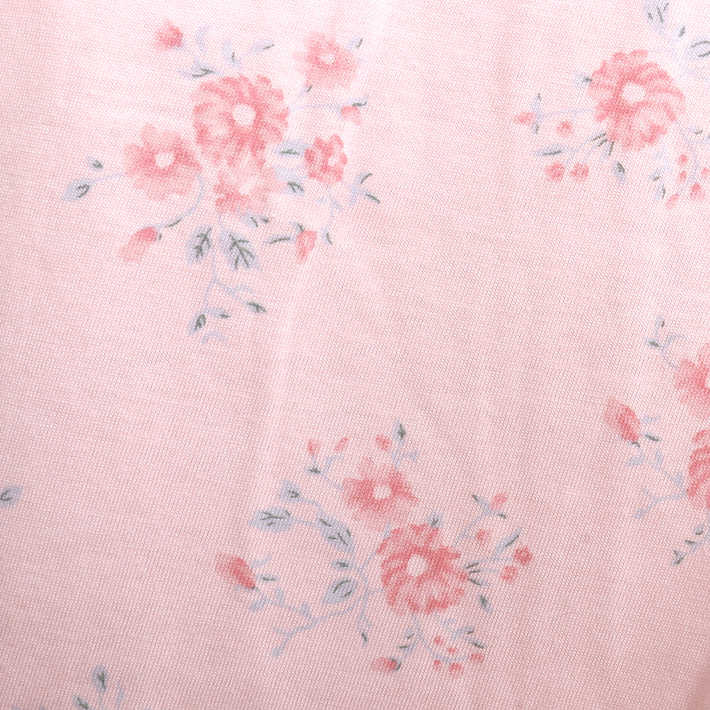 水漾小花 柔軟舒眠棉質 睡衣睡褲成套組(粉色)