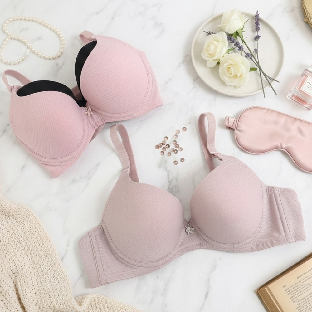 MIT台灣製 極簡 素面格紋 透氣 低脊心內衣(黑)BC罩杯