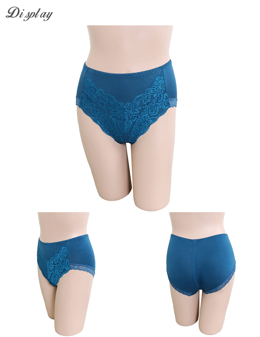 MIT台灣製 蕾絲中低腰美臀三角褲(隨機色)