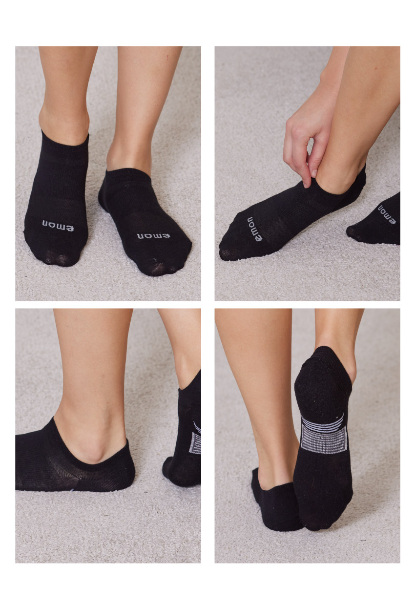 MIT台灣製 涼爽透氣 棉質隱形襪(黑)