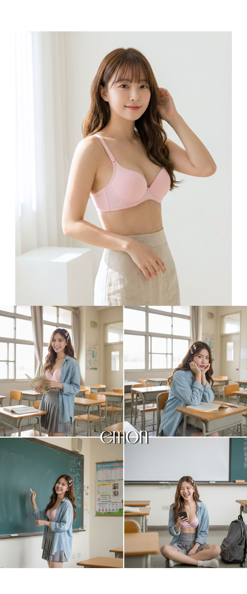 MIT台灣製 極簡 素面格紋 透氣 低脊心內衣(粉晶)BC罩杯