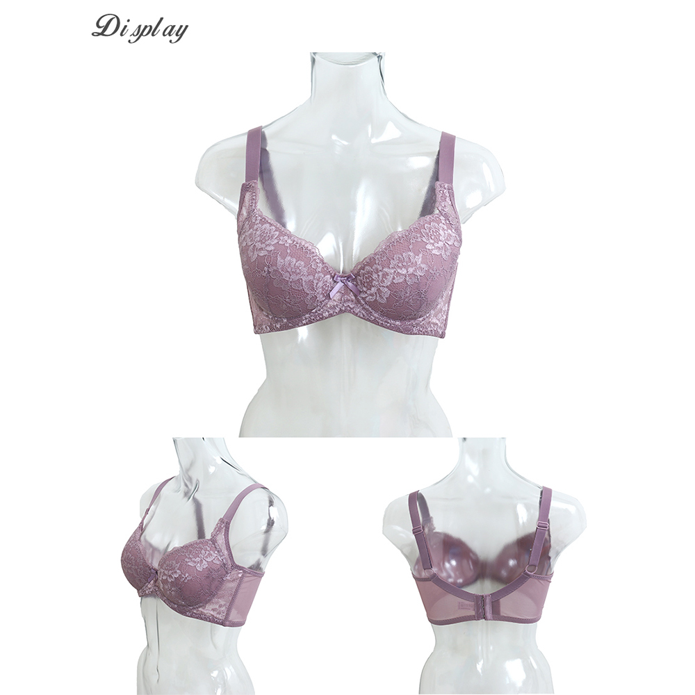 花柔 軟鋼圈 深V低脊心包覆機能型內衣C罩杯(芋紫色)