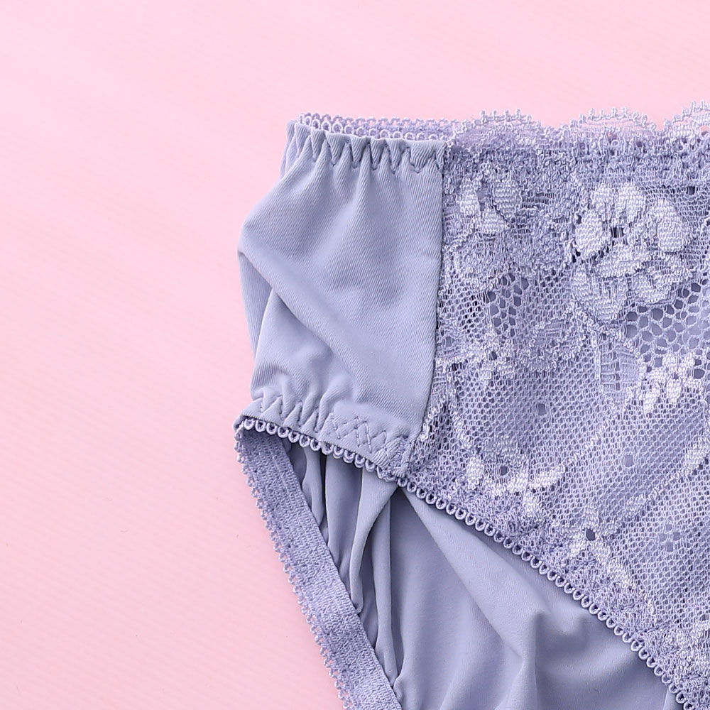 祕密花園．綻放 中腰三角褲(銀灰色)