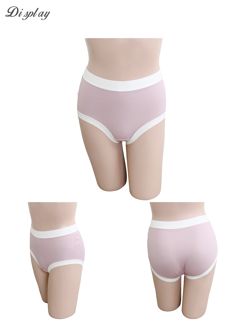 蠶絲莫代爾  絲滑無痕 中腰平口褲(紫)