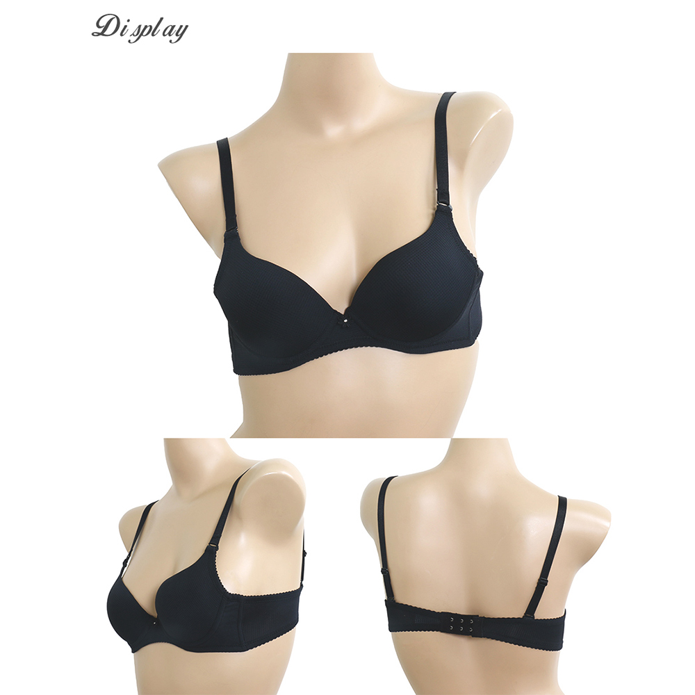 MIT台灣製 極簡 素面格紋 透氣 低脊心內衣(黑)BC罩杯