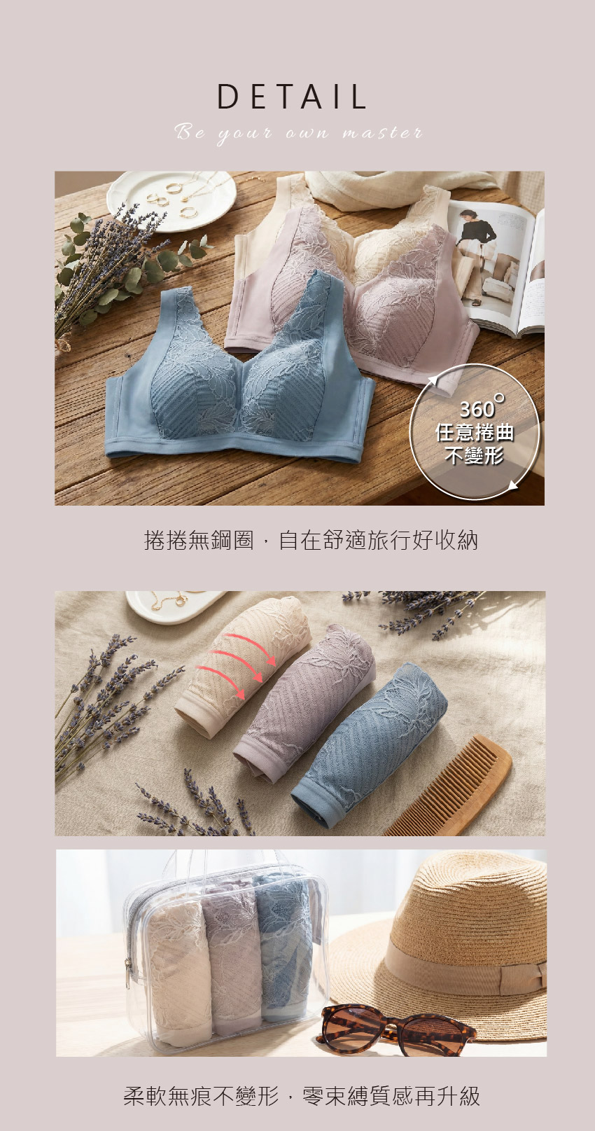 超細莫代爾 蠶絲蛋白 無痕無鋼圈內衣ABCD罩杯(裸色)