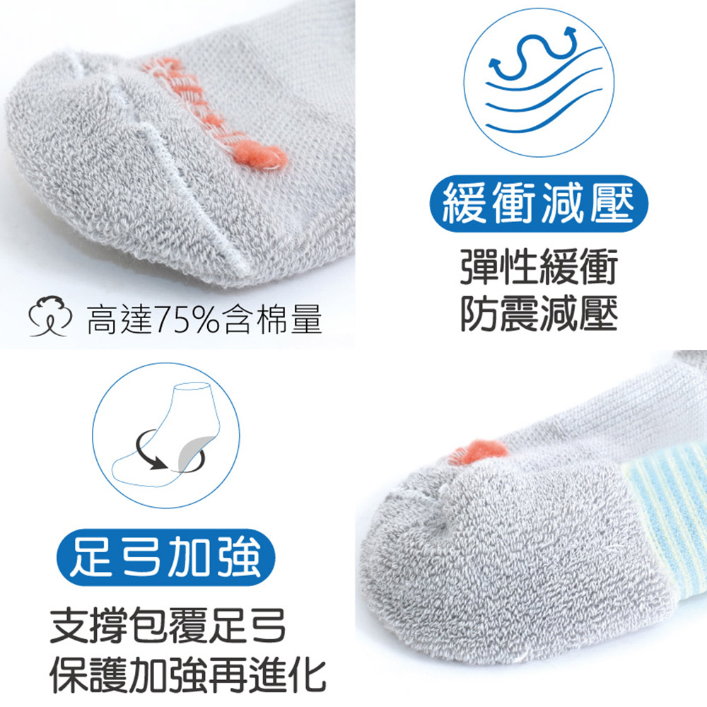MIT台灣製 隱形 涼爽 純棉機能襪(黑)