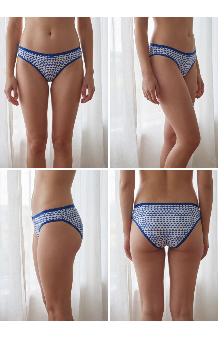 幾何點點棉質貼身褲 3件組(隨機色)