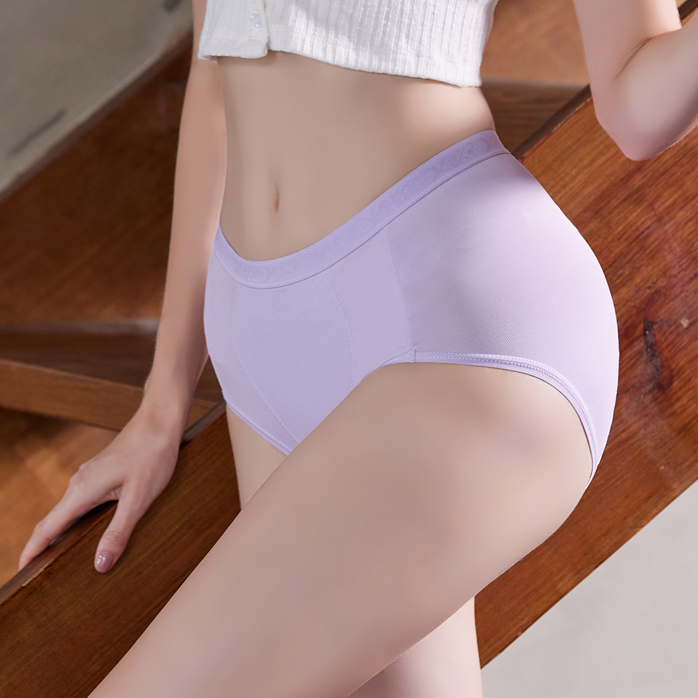 玫瑰微香高腰生理褲(紫)
