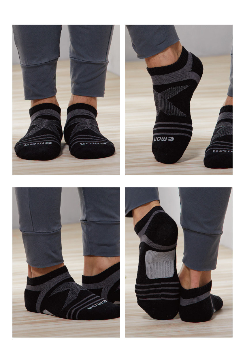 低筒 機能運動襪(黑)