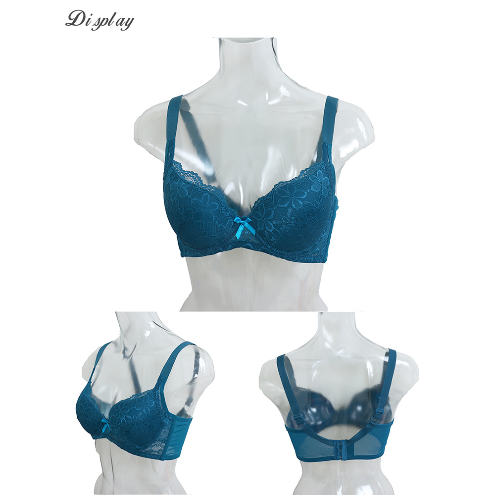 花蕾 軟鋼圈 深V低脊心包覆機能型內衣B罩杯(藍綠色)