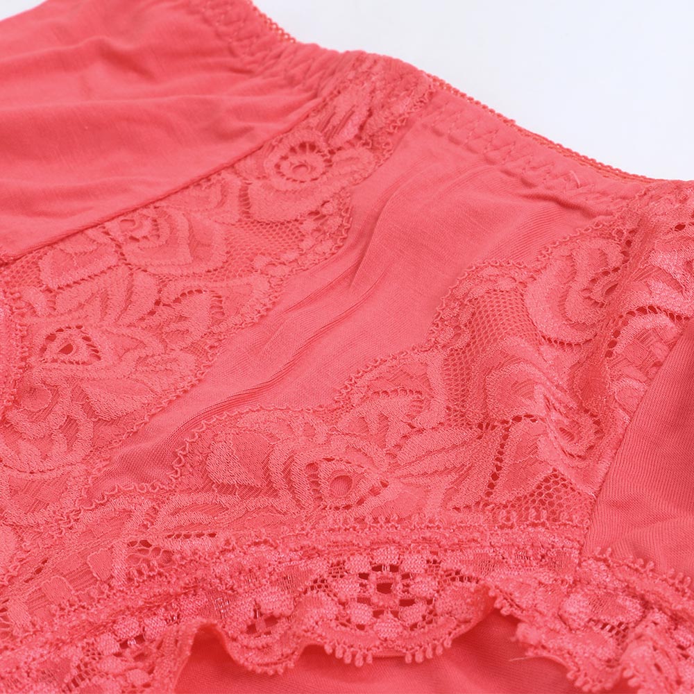 MIT台灣製 蕾絲中高腰美臀三角褲(隨機色)