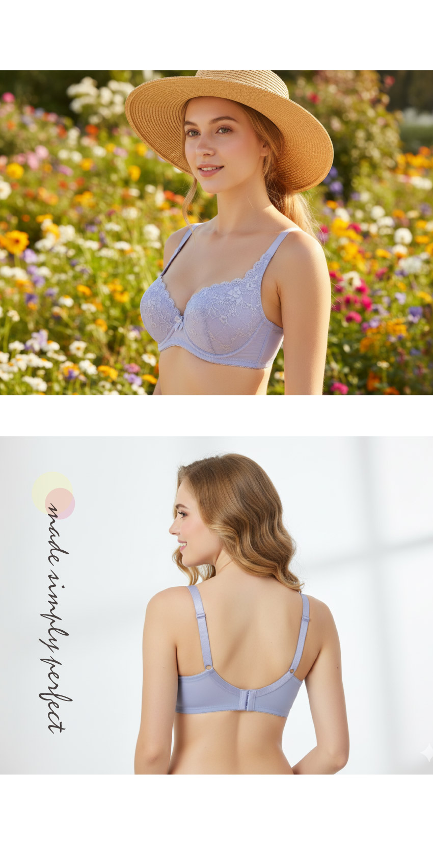 花見夢境 深V系列內衣CD罩杯(紫)