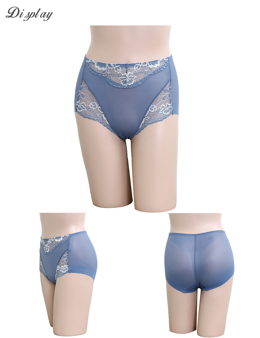 優雅蕾絲 中低腰絲質美臀無痕平口褲(隨機色)M-XXL