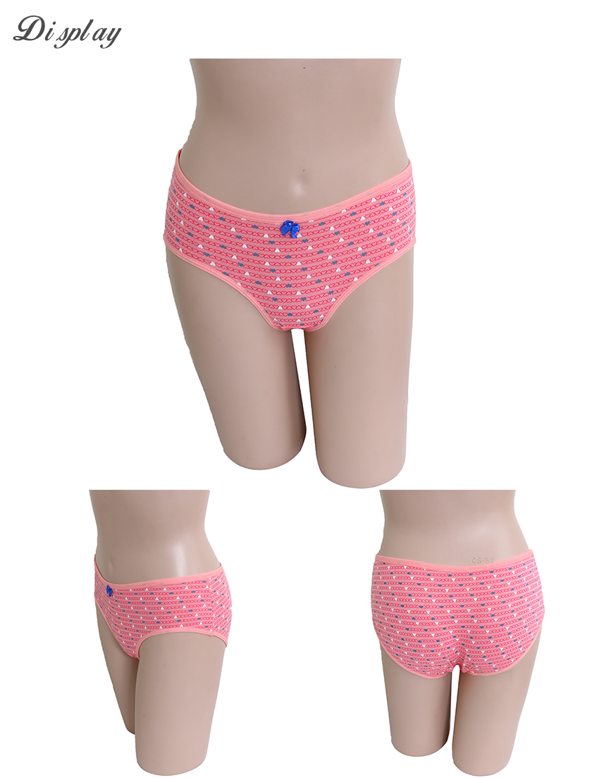 甜美愛心棉質三角褲 3件組(隨機色)