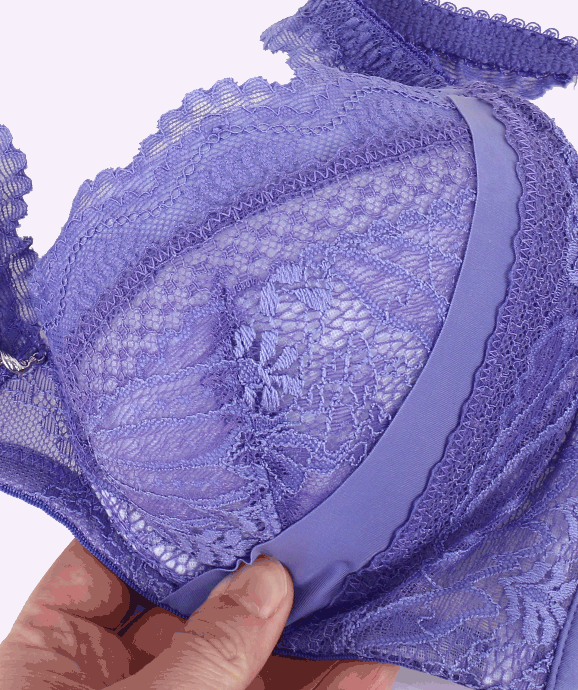 4D雙層旋轉減壓  冰絲涼感 天使棉機能降溫內衣BCDE罩杯(月光紫)