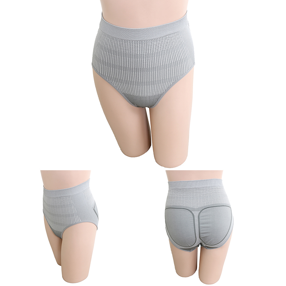 竹炭 無縫一體成型 中腰三角束褲(灰)