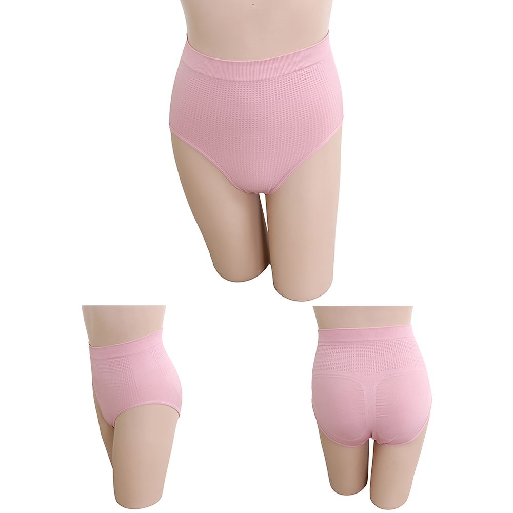 竹炭 無縫一體成型 中腰三角束褲(粉藕)