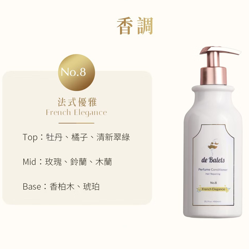 小白黃 SPA級香水修復護髮素-法式優雅 450ml