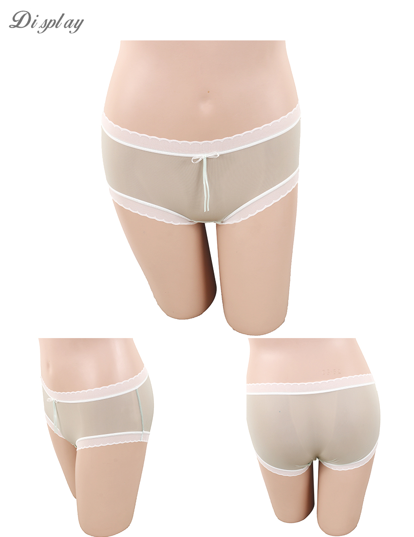絲滑裸感 輕盈透涼低腰面膜平口褲(綠色)