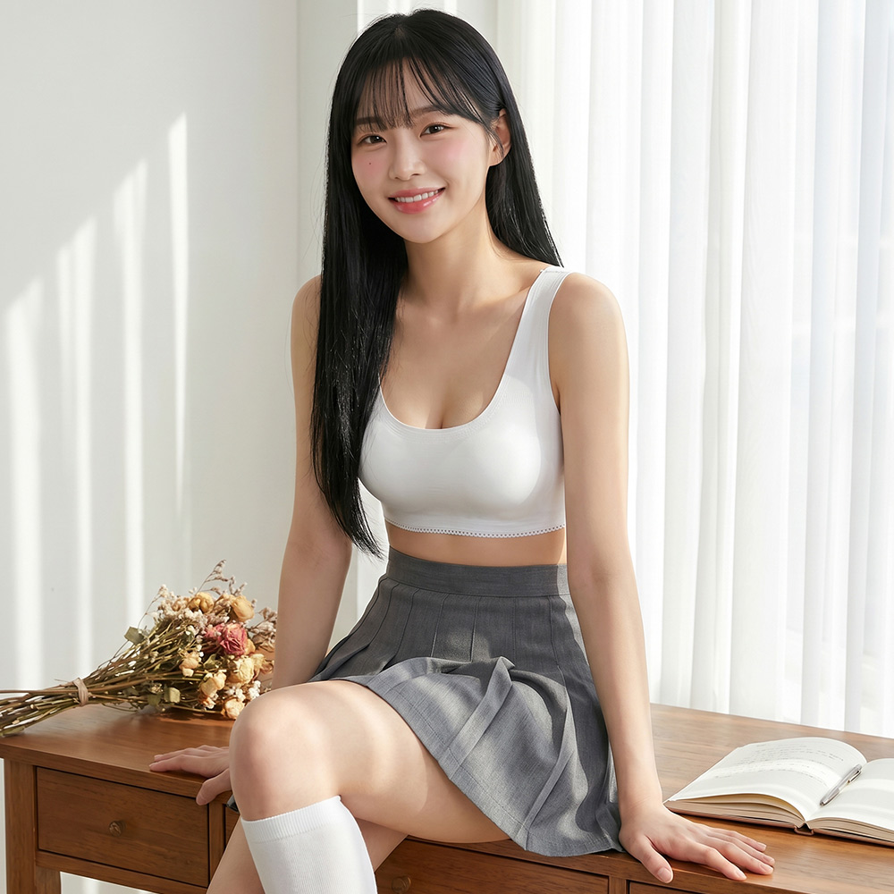 輕語初綻 莫代爾 無痕裸感 背心式少女內衣(香檳)