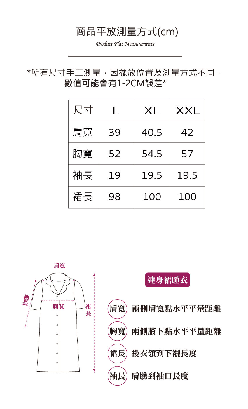 掬米熊熊 柔軟舒眠棉質 連身裙睡衣(藍)