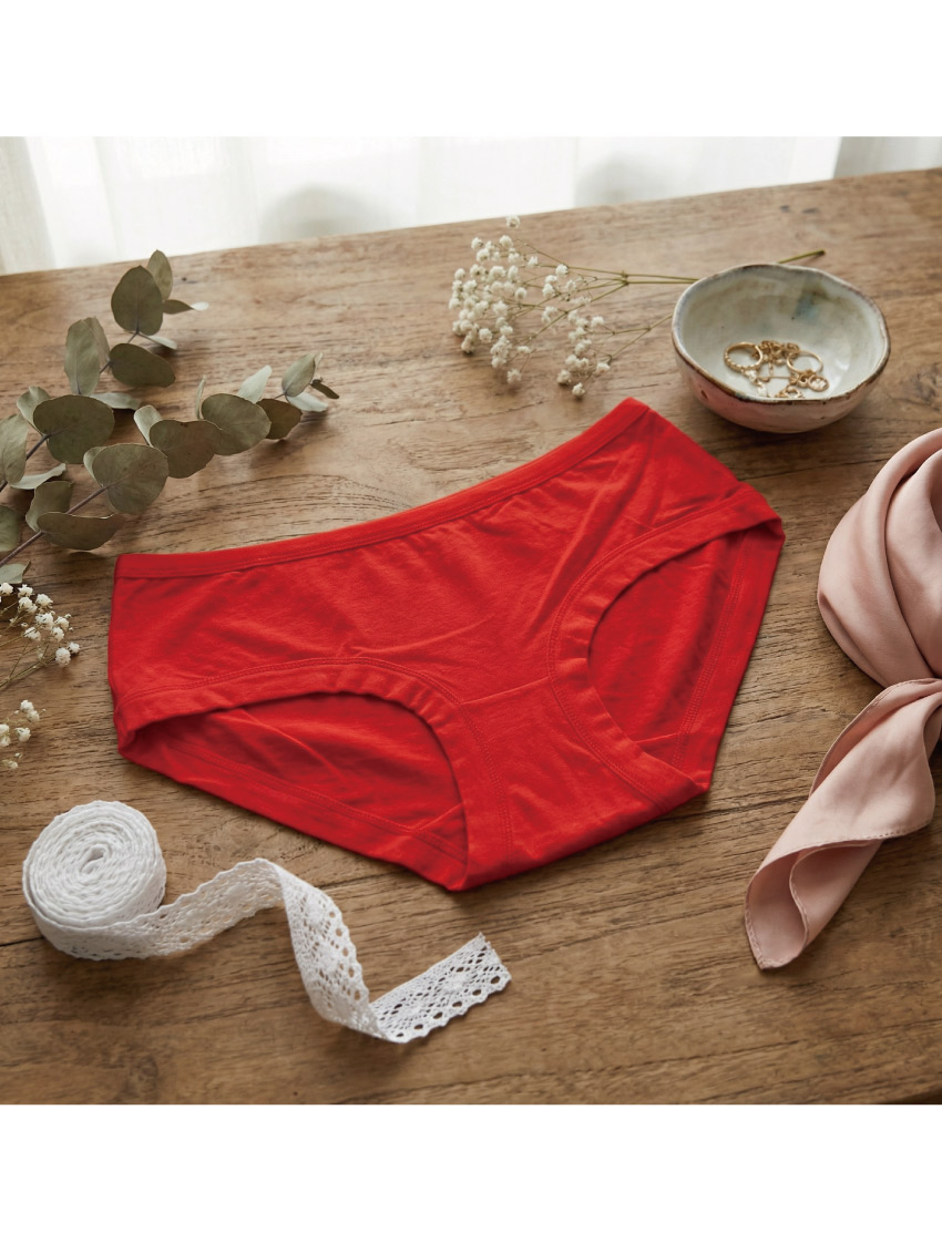 素面低腰三角褲3件組(紅)M-Q