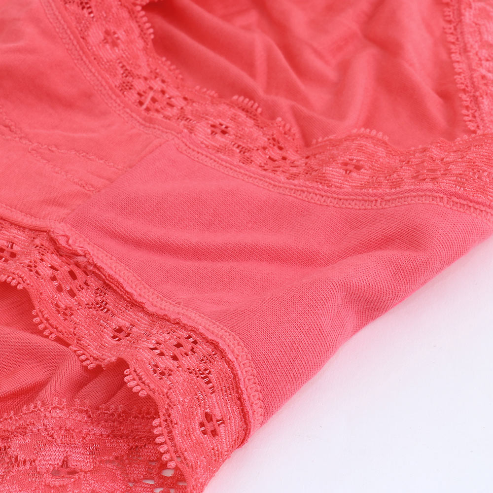 MIT台灣製 蕾絲中高腰美臀三角褲(隨機色)