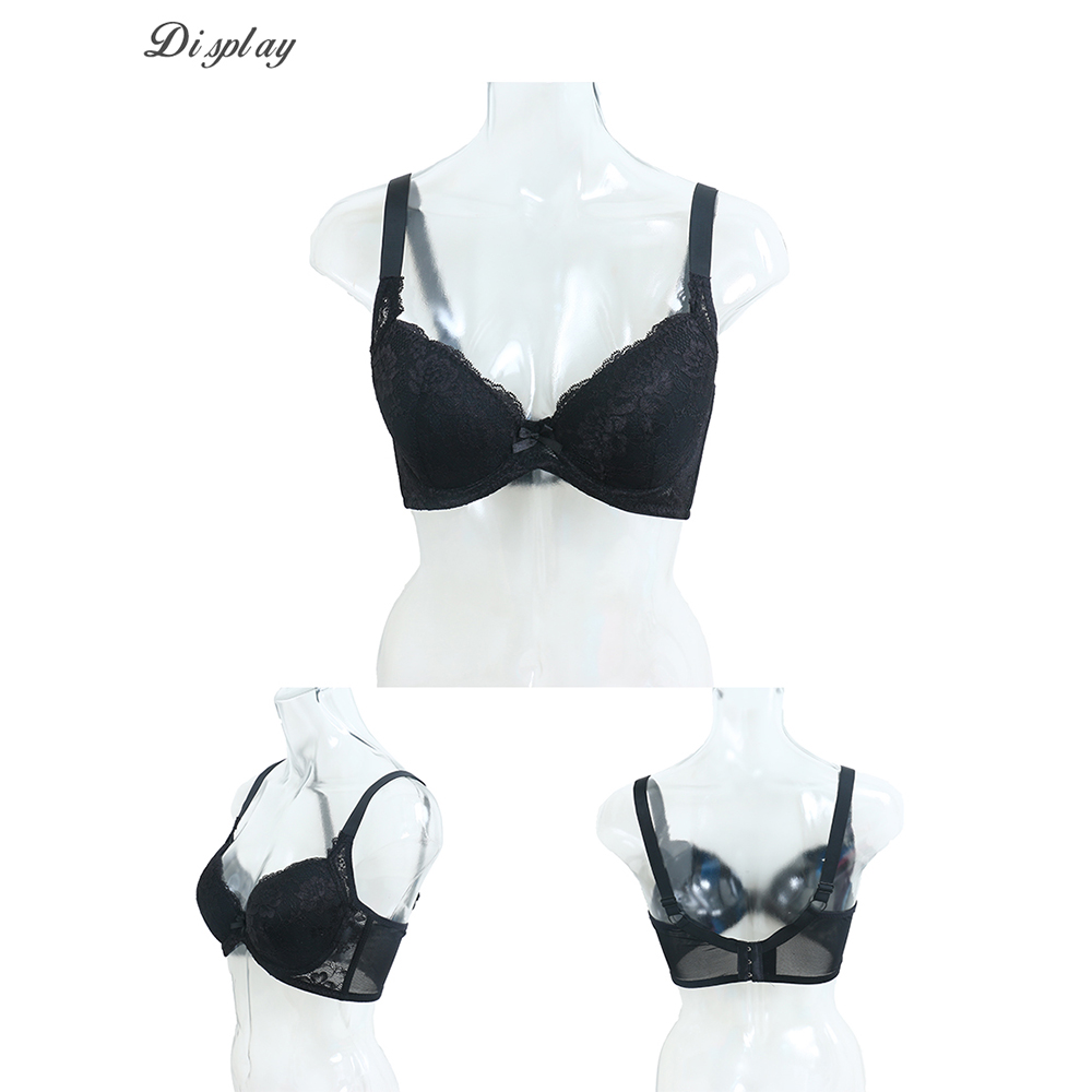 花柔 軟鋼圈 深V低脊心包覆機能型內衣C罩杯(黑)