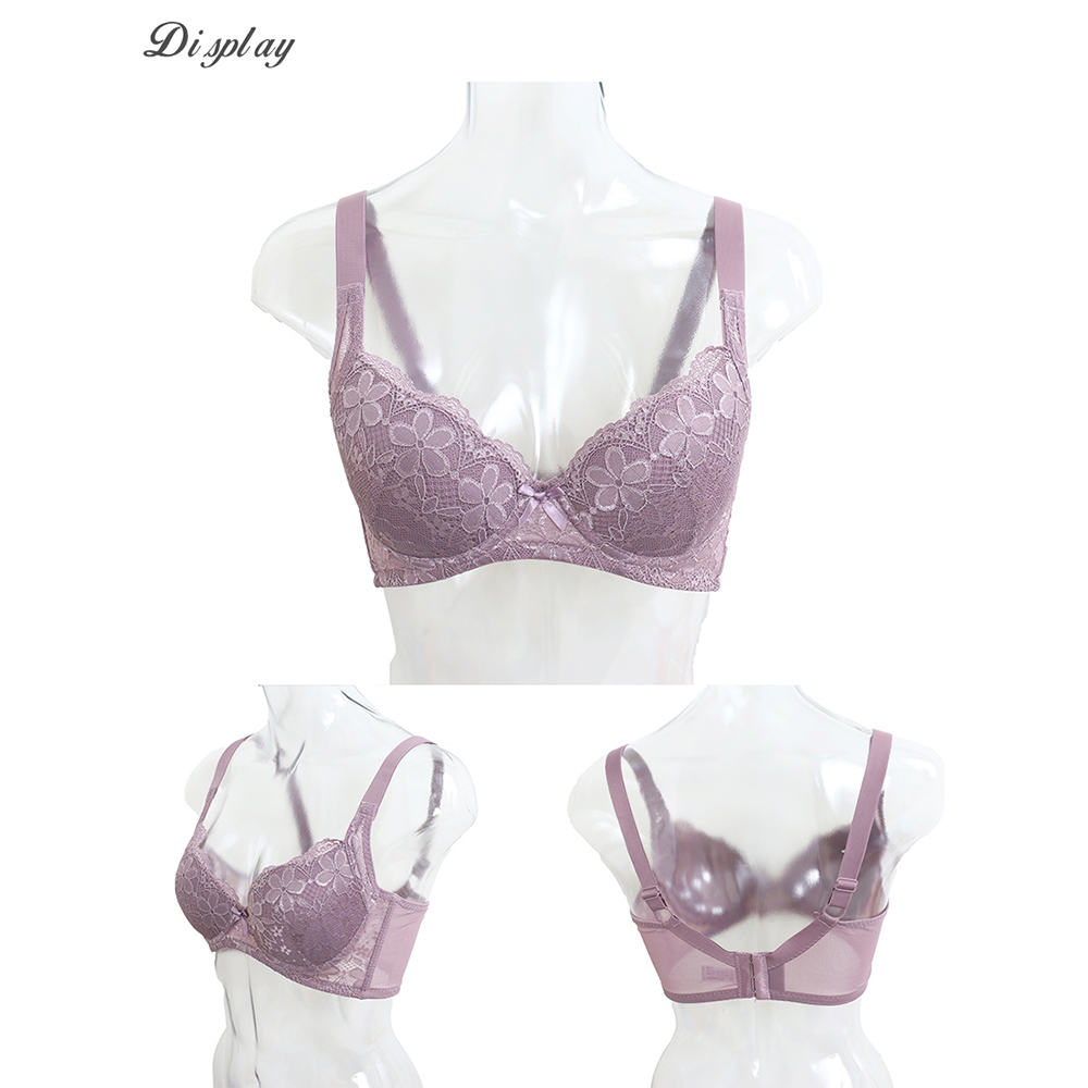 花蕾 軟鋼圈 深V低脊心包覆機能型內衣B罩杯(芋紫色)