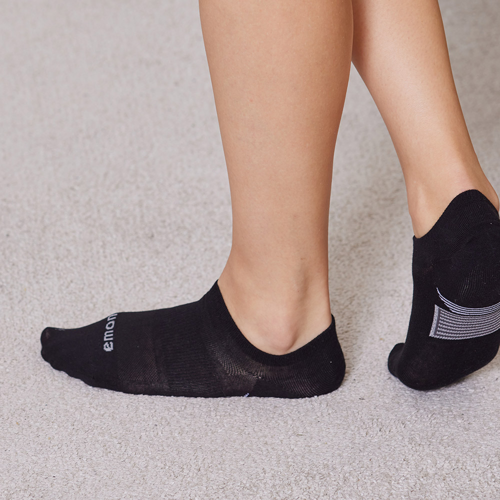 MIT台灣製 涼爽透氣 棉質隱形襪(黑)
