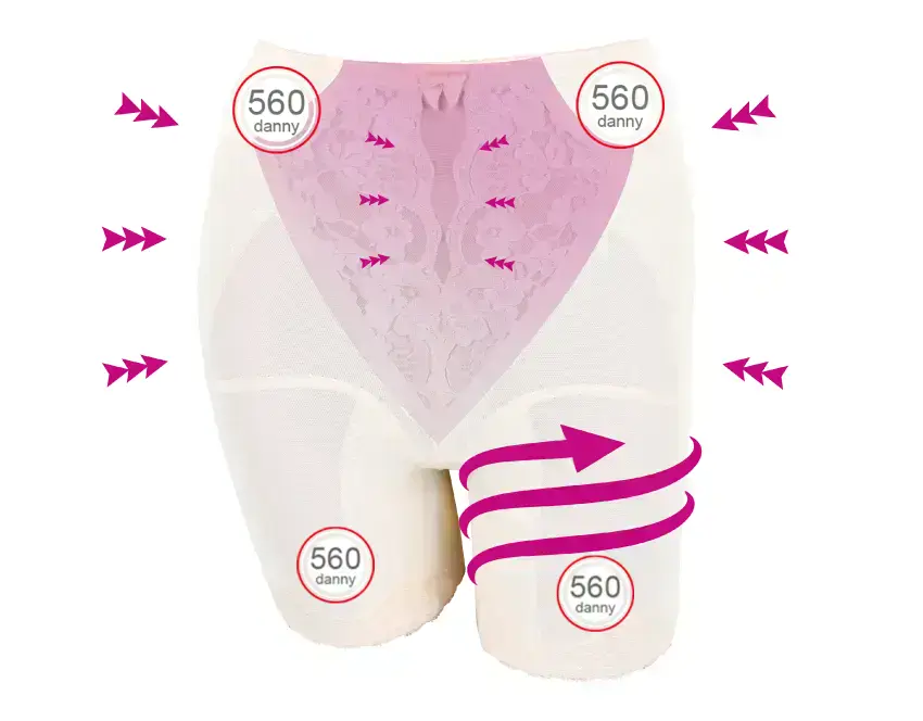 560丹 夢幻曲線 束脂機能平口束褲(膚)