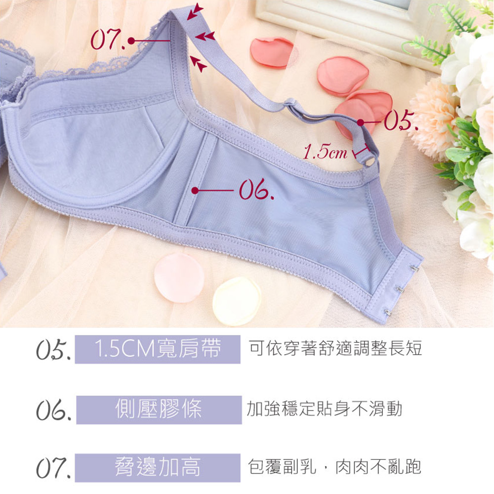 祕密花園．綻放 深V系列內衣BCD罩杯(裸膚)