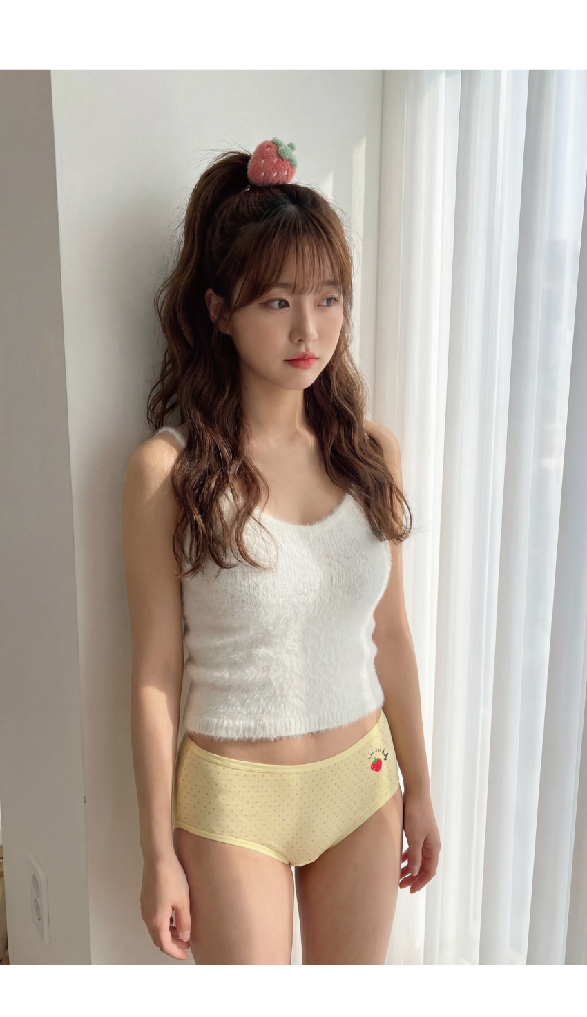 草莓點點棉質三角褲 3件組(隨機色)