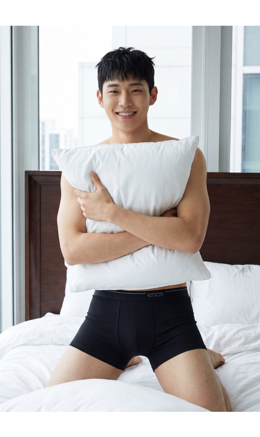 雲彩紗 舒柔男平口褲(黑)