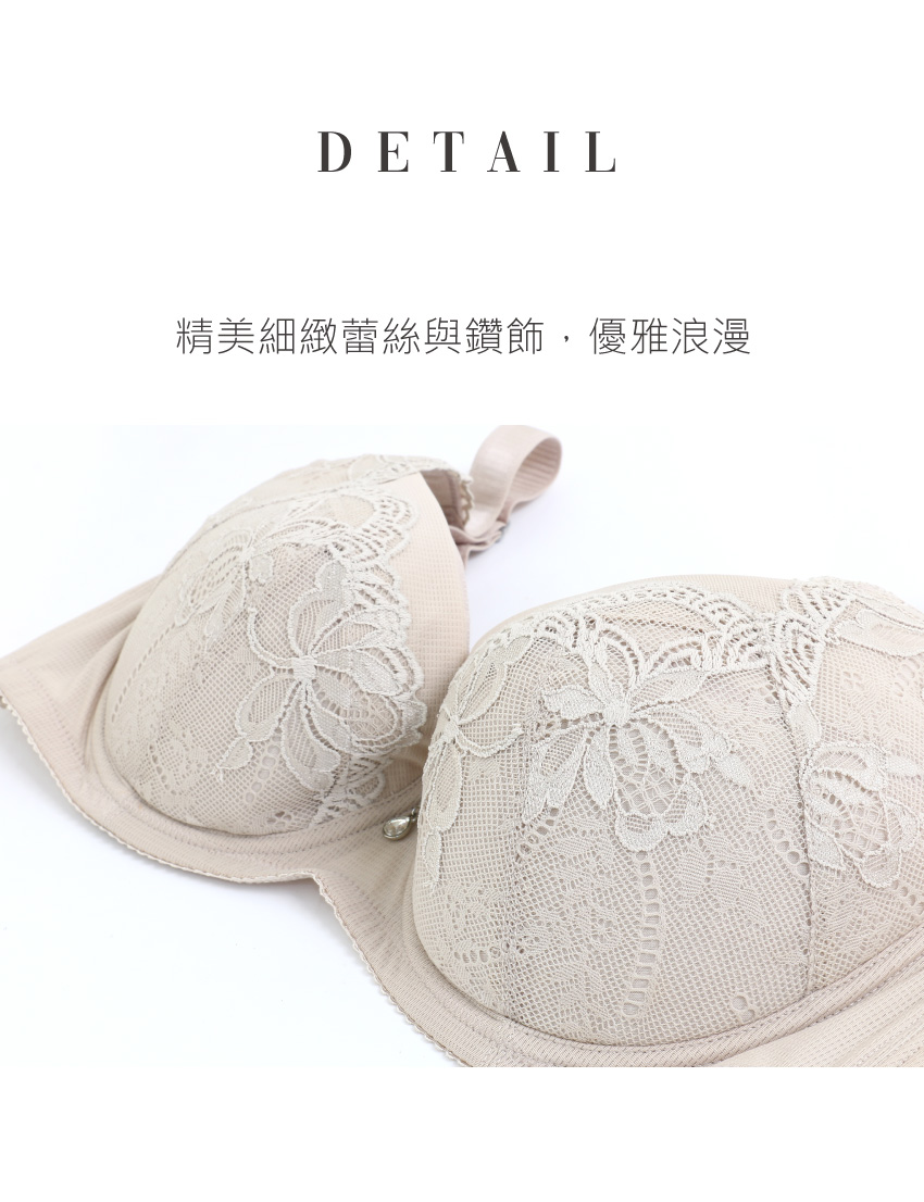 凝香之吻 性感蕾絲 包覆集中舒棉內衣CDEFG罩杯(深藍)