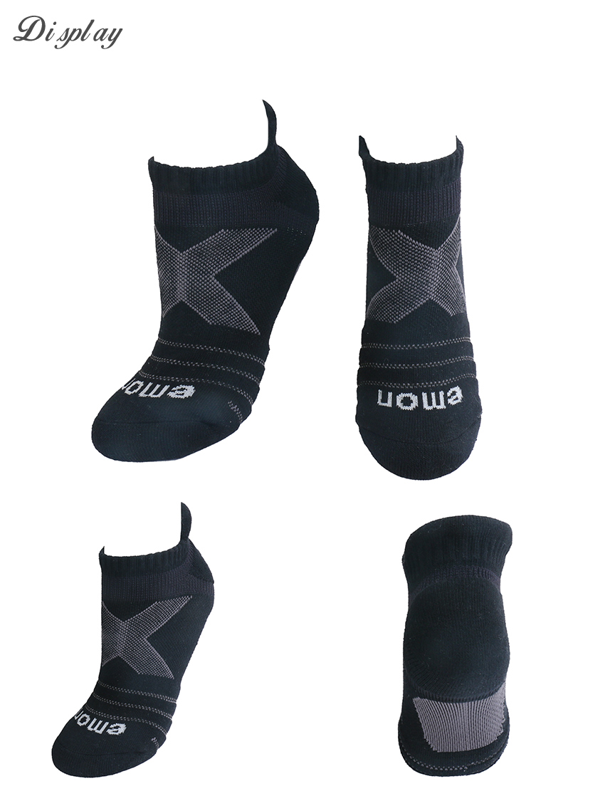 全方位護足 足弓加強 輕機能氣墊襪(黑)