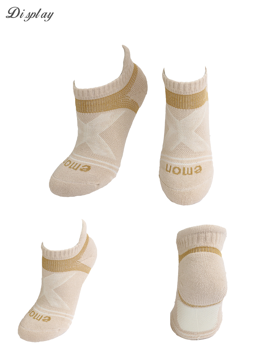 全方位護足 足弓加強 輕機能氣墊襪(奶茶色)