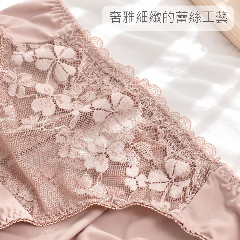 祕密花園．映花 中腰三角褲(咖啡紫)