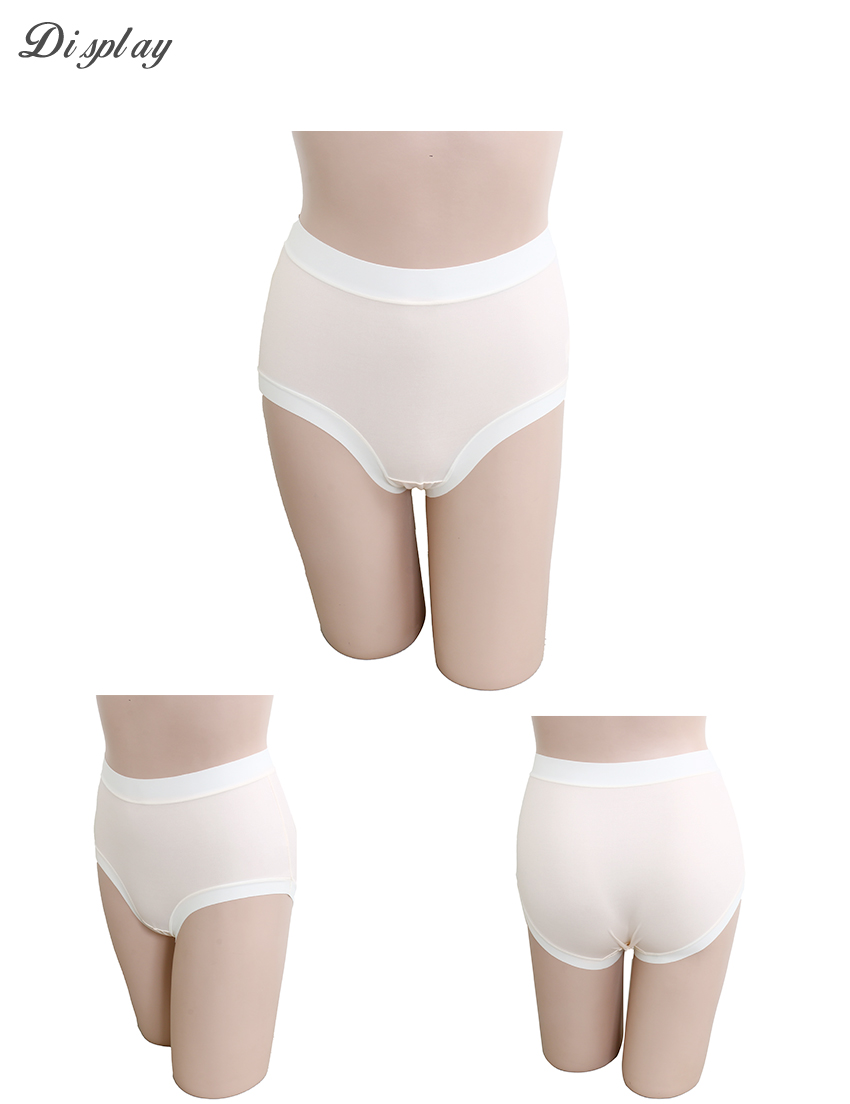 蠶絲莫代爾  絲滑無痕 中腰平口褲(膚)