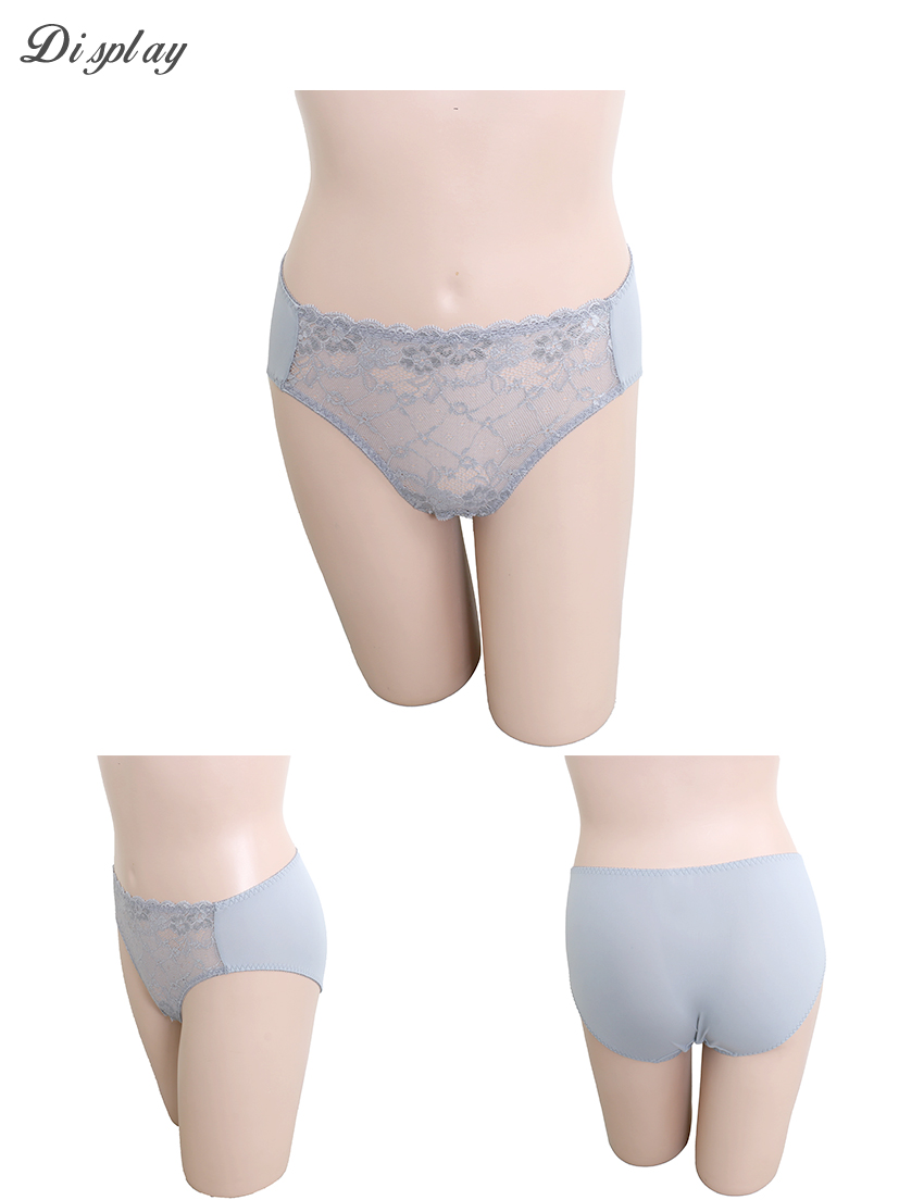 祕密花園．綻放 中腰三角褲(銀灰色)