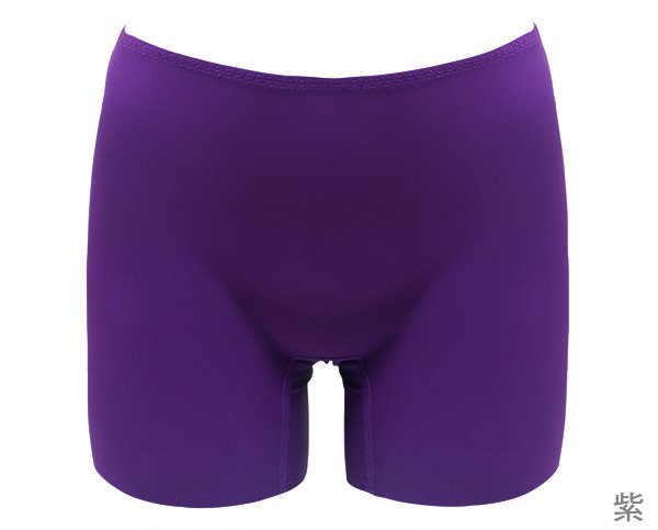 冰絲涼感無痕 舒適安全褲(紫色)