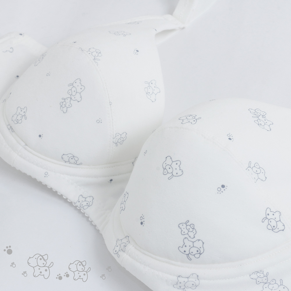 快樂狗狗少女內衣(軟鋼圈)(灰)BCD