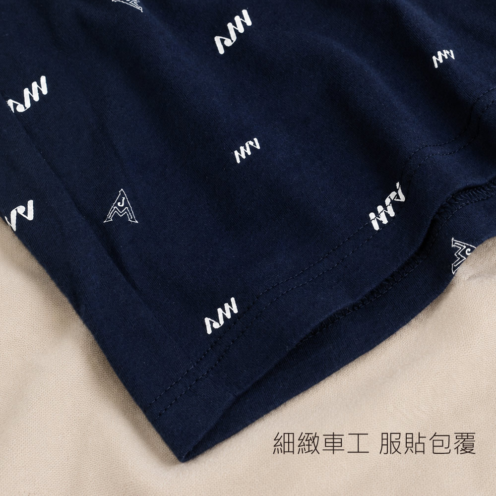 100%純棉 LOGO印花 男性寬鬆四角褲(灰)