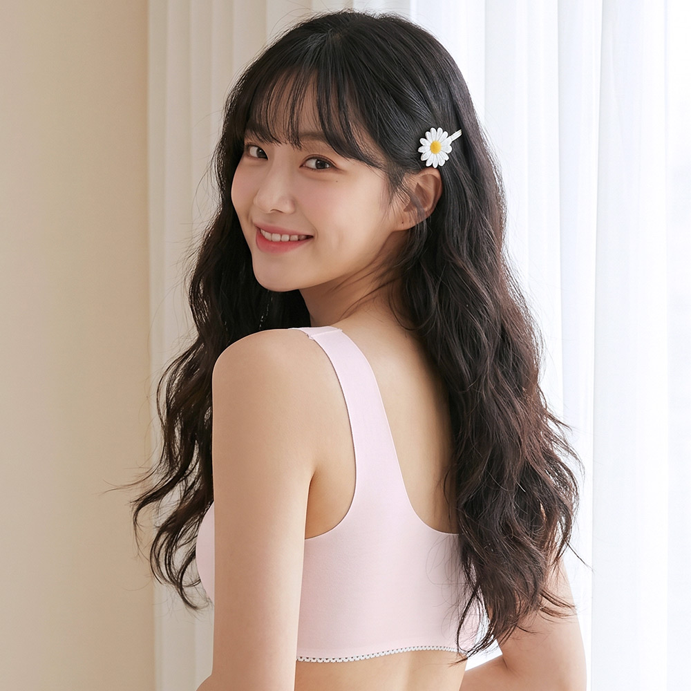 輕語初綻 莫代爾 無痕裸感 背心式少女內衣(粉)