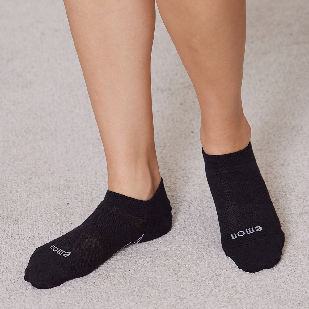 MIT台灣製 涼爽透氣 棉質隱形襪(黑)