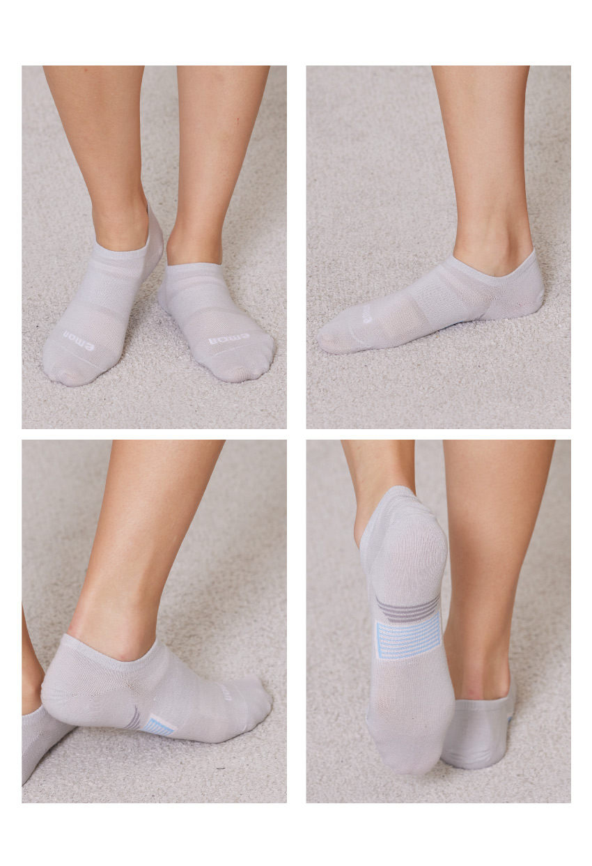 MIT台灣製 涼爽透氣 棉質隱形襪(灰)