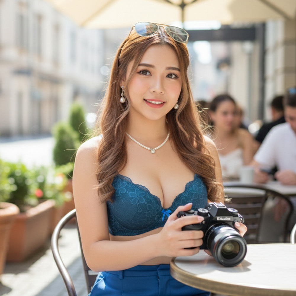 花蕾 軟鋼圈 深V低脊心包覆機能型內衣B罩杯(藍綠色)